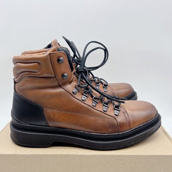 Rodd & Gunn Alpine Trek Men’s Combat Hiking Boots Lace Up Brown Leather 41 US 8 - Picture 5 of 12